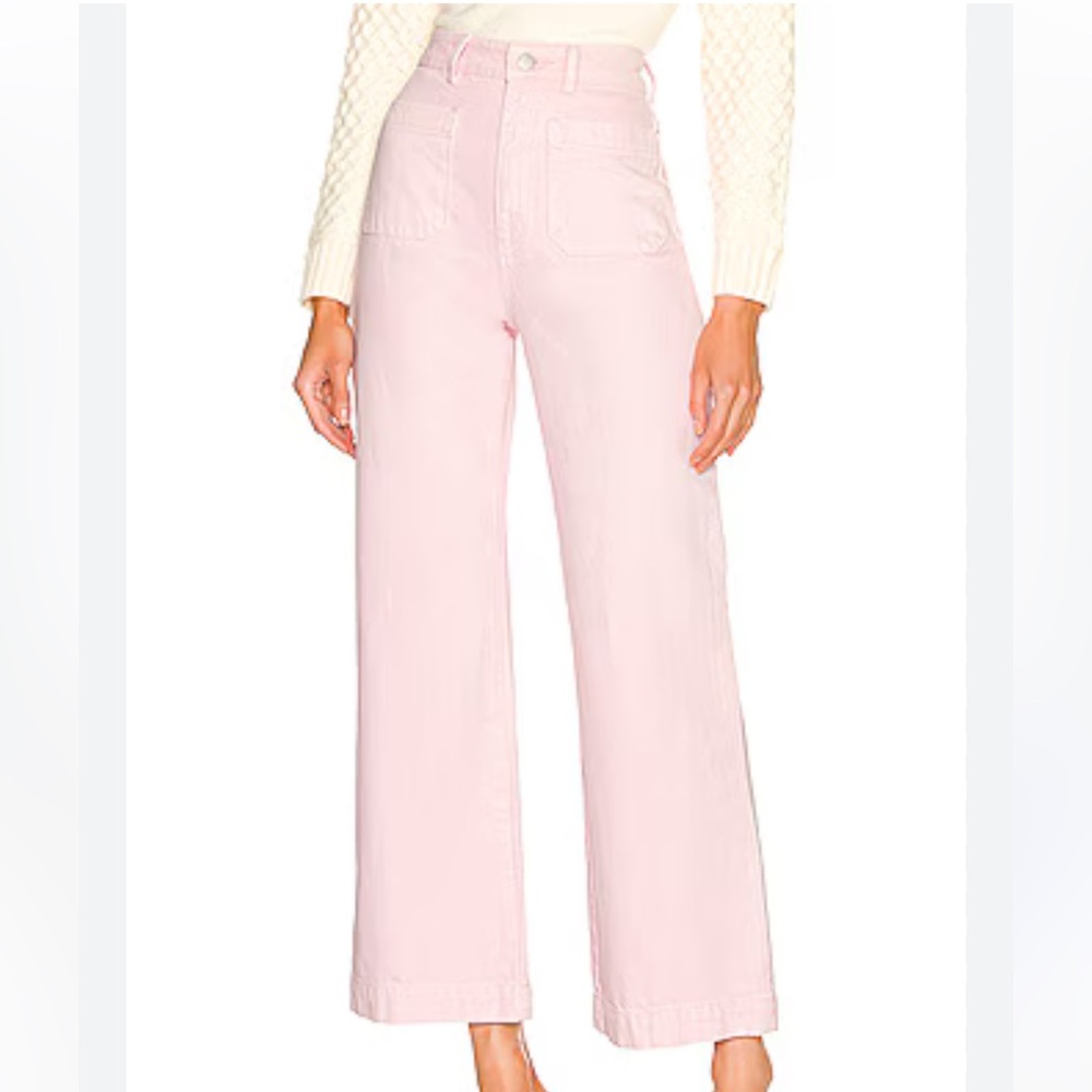 Women's Pink Rollas Sailor Wide-Leg Jeans